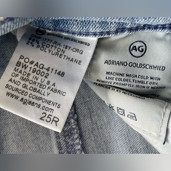 ARIANO GOLDSCHMIED DENIM JEANS SIZE 25R LIGHT WASH RAW HEM - Picture 2 of 5